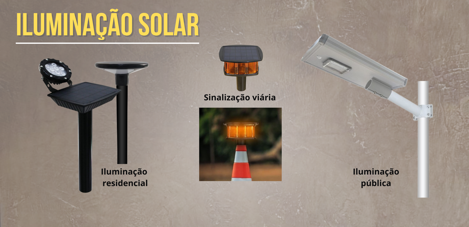 Imagens iluminação solar.